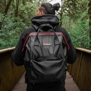 TEDx Portland Unisex Black Red Portland Gear Confluence Cascade Backpack
